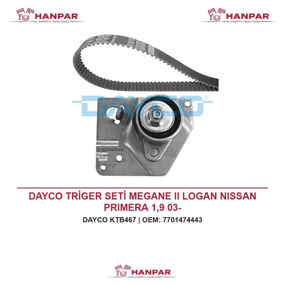 DAYCO TRİGER SETİ MEGANE II LOGAN NISSAN PRIMERA 1,9 03-