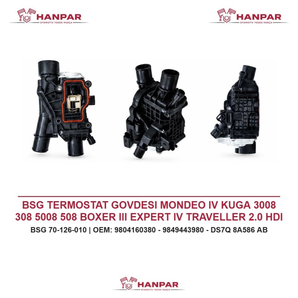 BSG TERMOSTAT GOVDESI MONDEO IV KUGA 3008 308 5008 508 BOXER III EXPERT IV TRAVELLER 2.0 HDI TDCI 14-