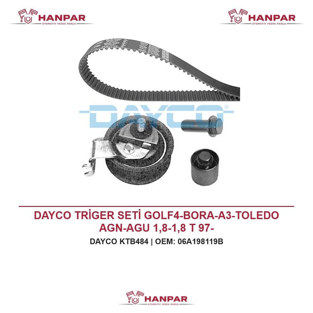 DAYCO TRİGER SETİ GOLF4-BORA-A3-TOLEDO AGN-AGU 1,8-1,8 T 97-