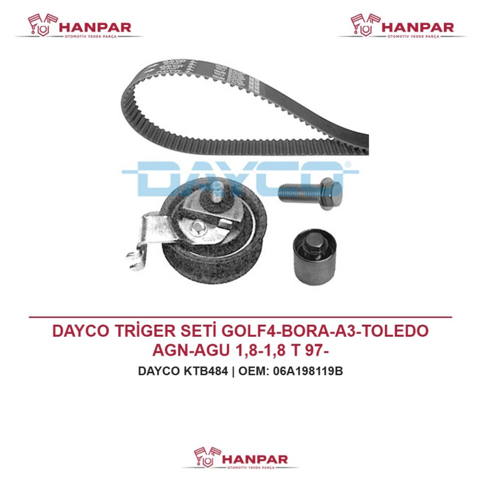 DAYCO TRİGER SETİ GOLF4-BORA-A3-TOLEDO AGN-AGU 1,8-1,8 T 97-