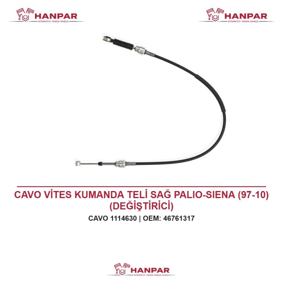 CAVO VİTES KUMANDA TELİ SAĞ PALIO-SIENA (97-10) (DEĞİŞTİRİCİ)