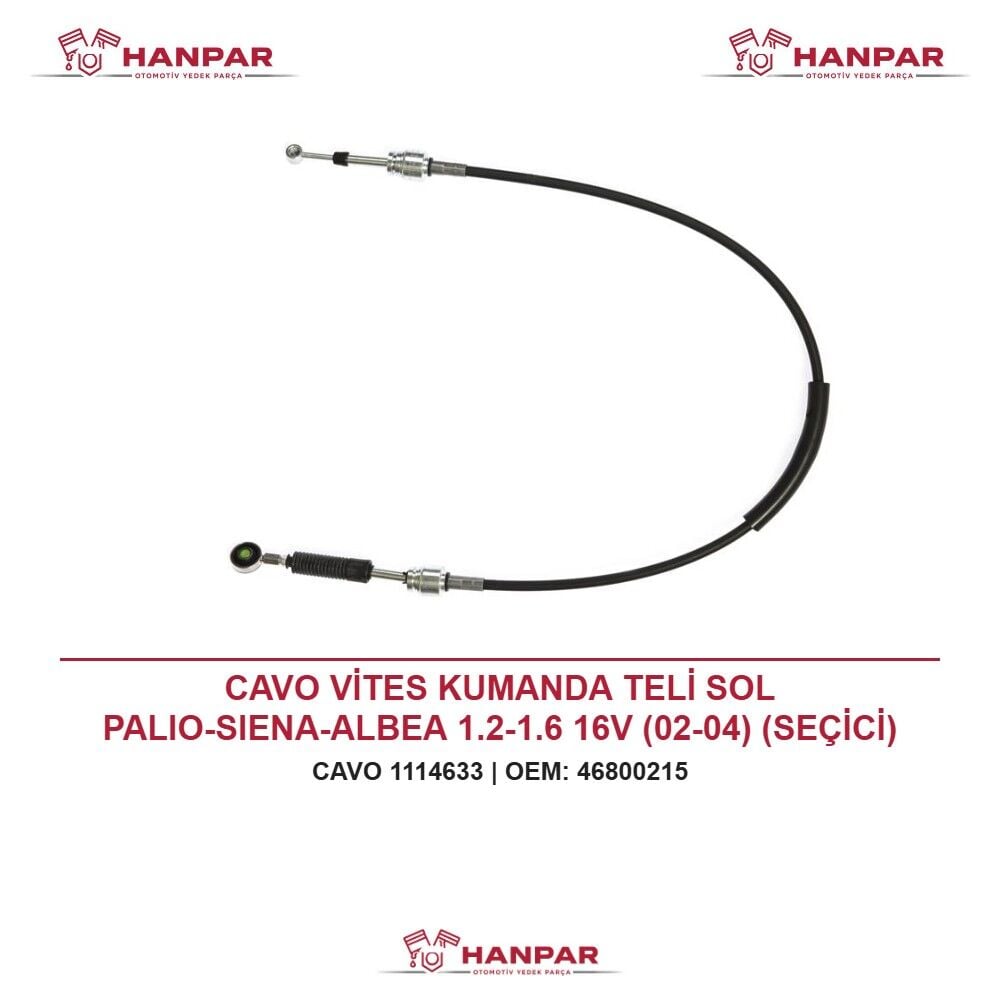 CAVO VİTES KUMANDA TELİ SOL PALIO-SIENA-ALBEA 1.2-1.6 16V (02-04) (SEÇİCİ)