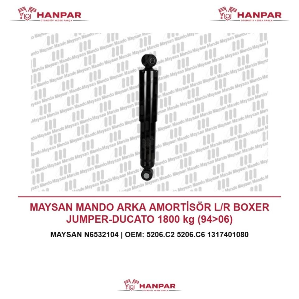 MAYSAN MANDO ARKA AMORTİSÖR L/R BOXER JUMPER-DUCATO 1800 kg (94>06)