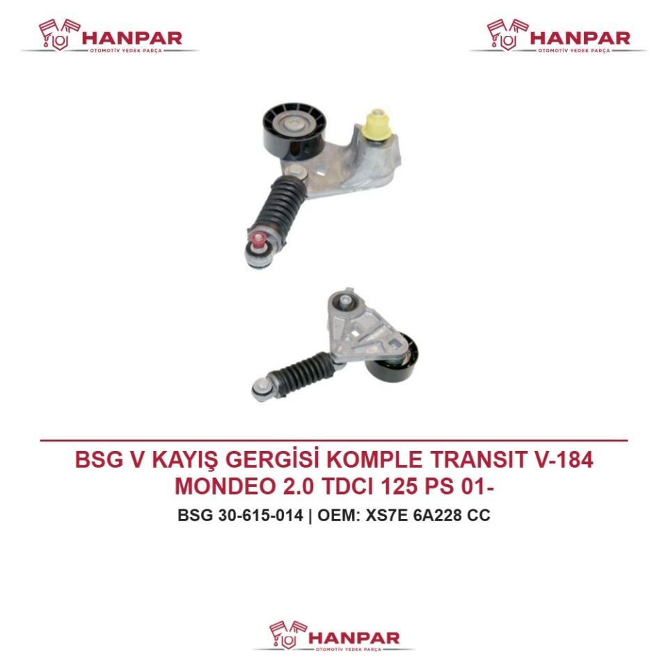 BSG V KAYIŞ GERGİSİ KOMPLE TRANSIT V-184 MONDEO 2.0 TDCI 125 PS 01-