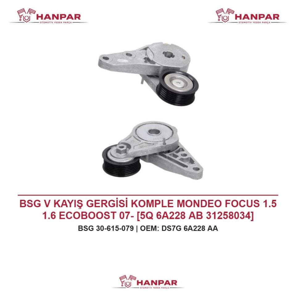 BSG V KAYIŞ GERGİSİ KOMPLE MONDEO FOCUS 1.5 1.6 ECOBOOST 07- [5Q 6A228 AB 31258034]