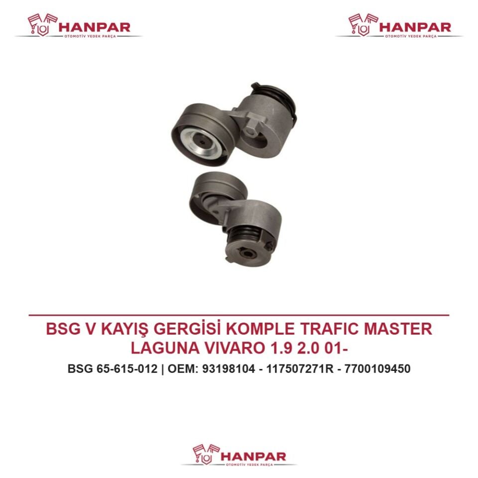 BSG V KAYIŞ GERGİSİ KOMPLE TRAFIC MASTER LAGUNA VIVARO 1.9 2.0 01-