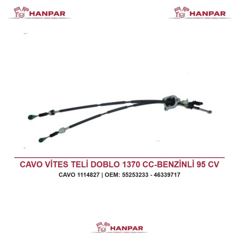 CAVO VİTES TELİ DOBLO 1370 CC-BENZİNLİ 95 CV