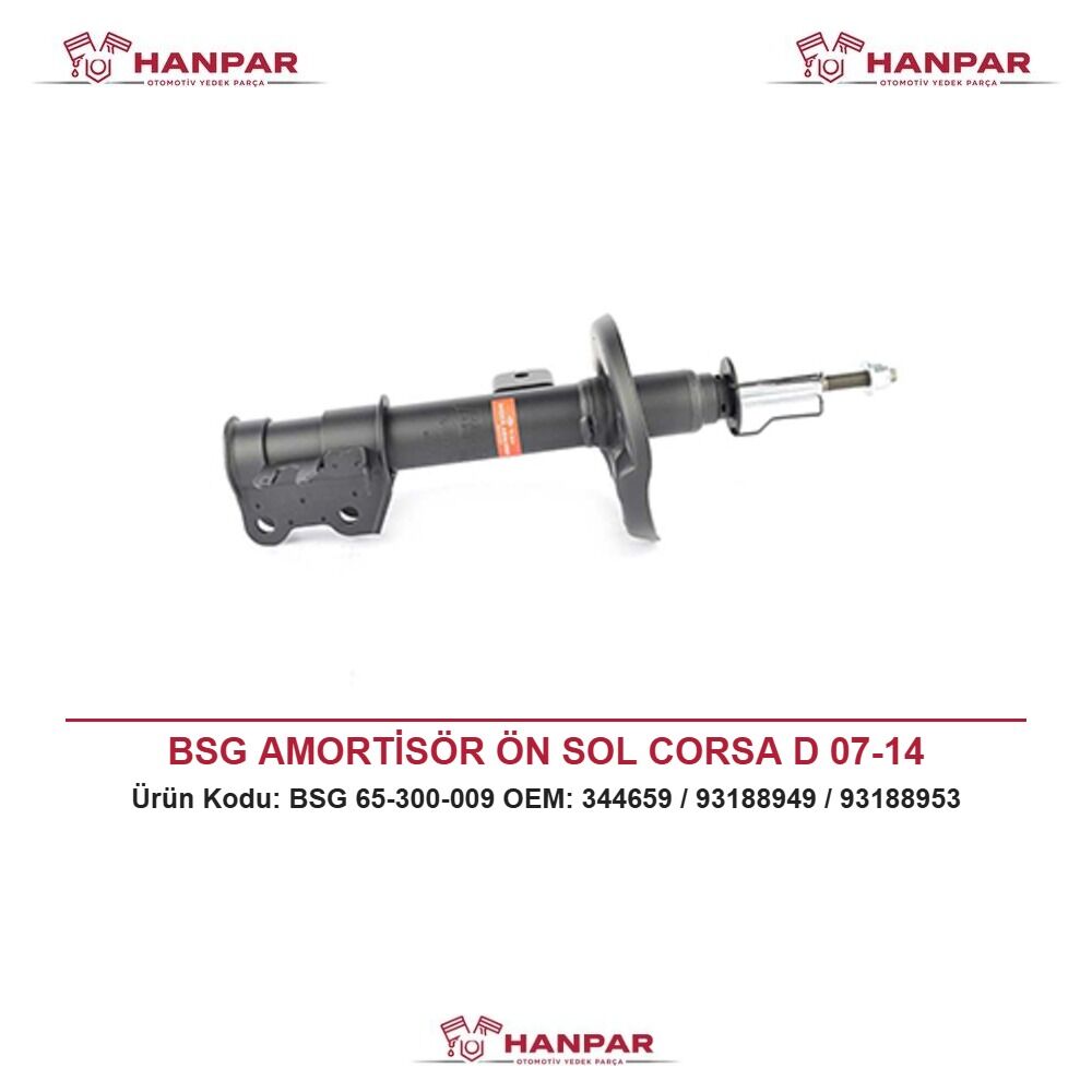 BSG AMORTİSÖR ÖN SOL CORSA D 07-14
