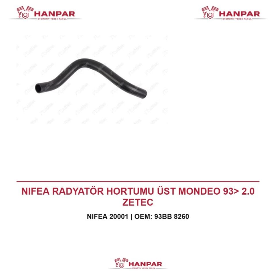 NIFEA RADYATÖR HORTUMU ÜST MONDEO 93> 2.0 ZETEC