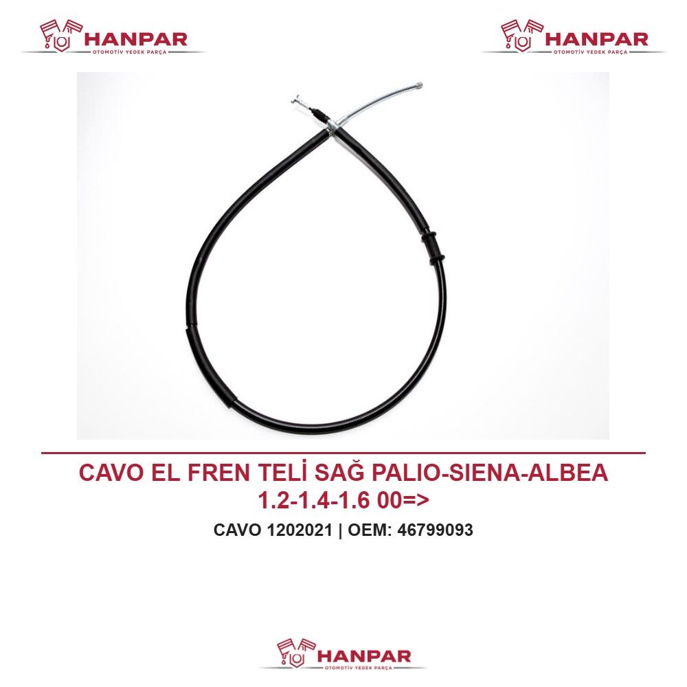 CAVO EL FREN TELİ SAĞ PALIO-SIENA-ALBEA 1.2-1.4-1.6 00=>