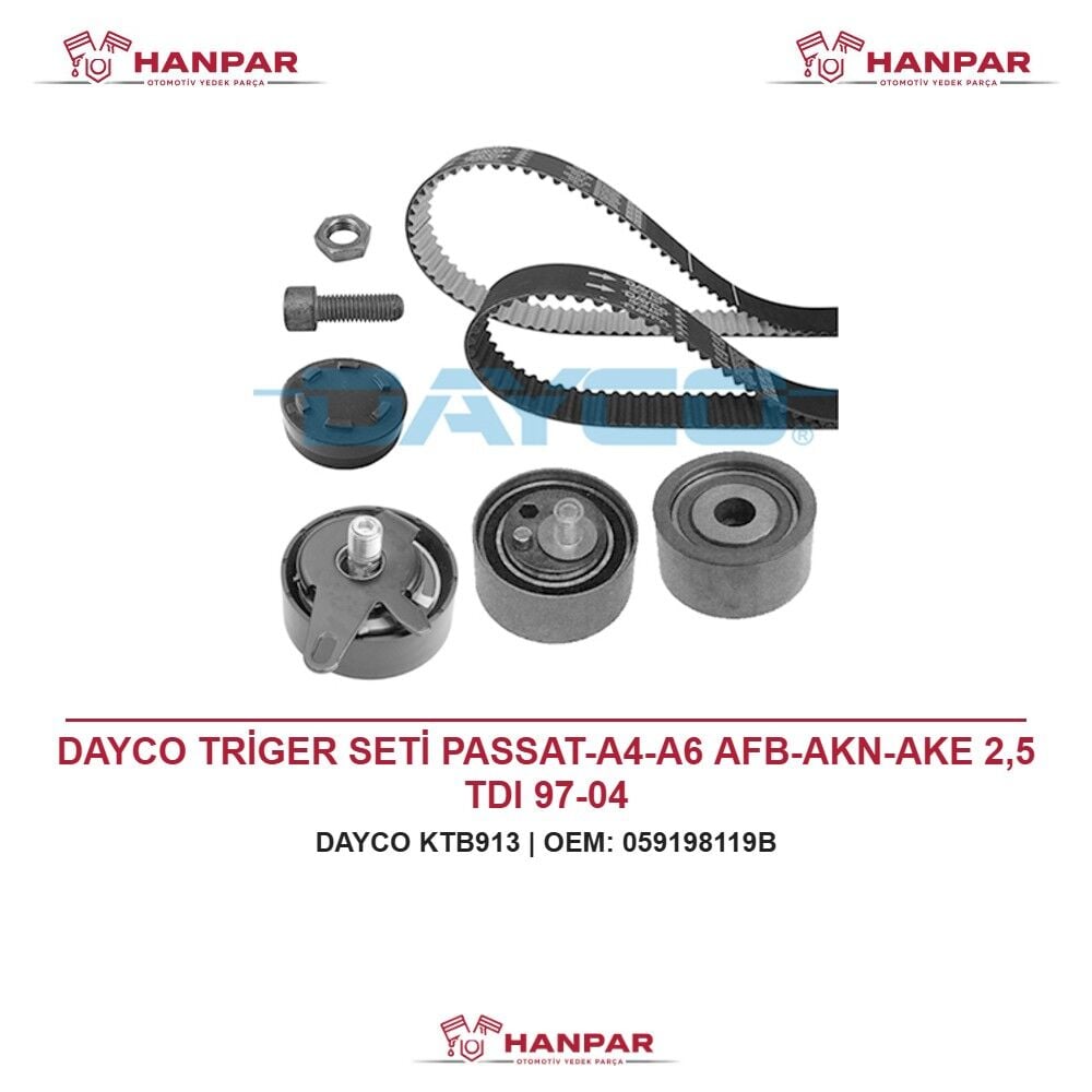 DAYCO TRİGER SETİ PASSAT-A4-A6 AFB-AKN-AKE 2,5 TDI 97-04