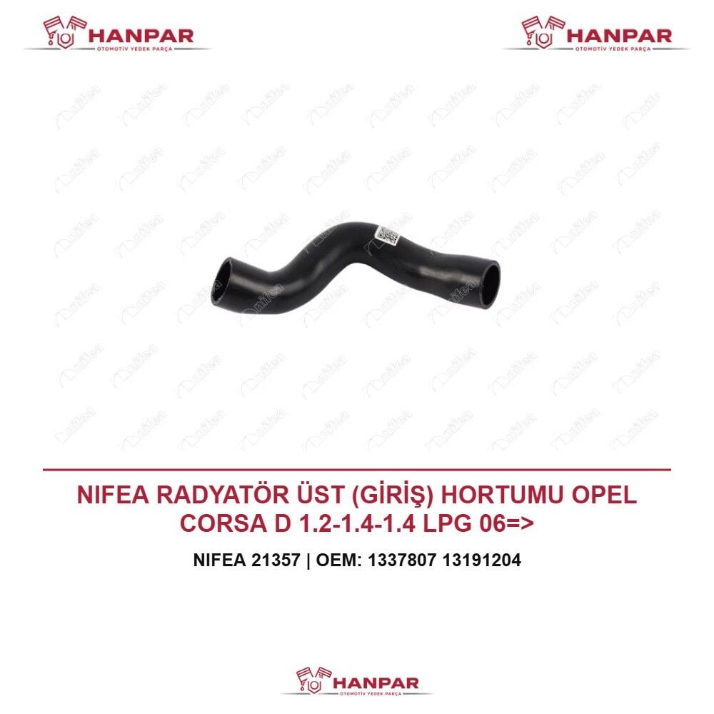 NIFEA RADYATÖR ÜST (GİRİŞ) HORTUMU OPEL CORSA D 1.2-1.4-1.4 LPG 06=>