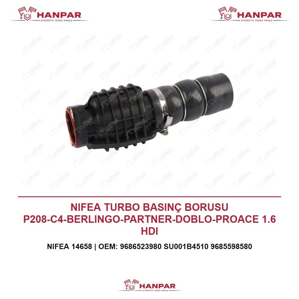 NIFEA TURBO BASINÇ BORUSU P208-C4-BERLINGO-PARTNER-DOBLO-PROACE 1.6 HDI