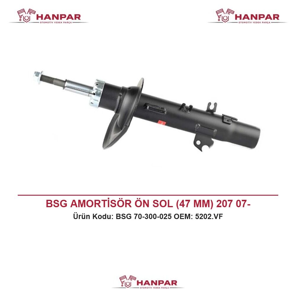 BSG AMORTİSÖR ÖN SOL (47 MM) 207 07-