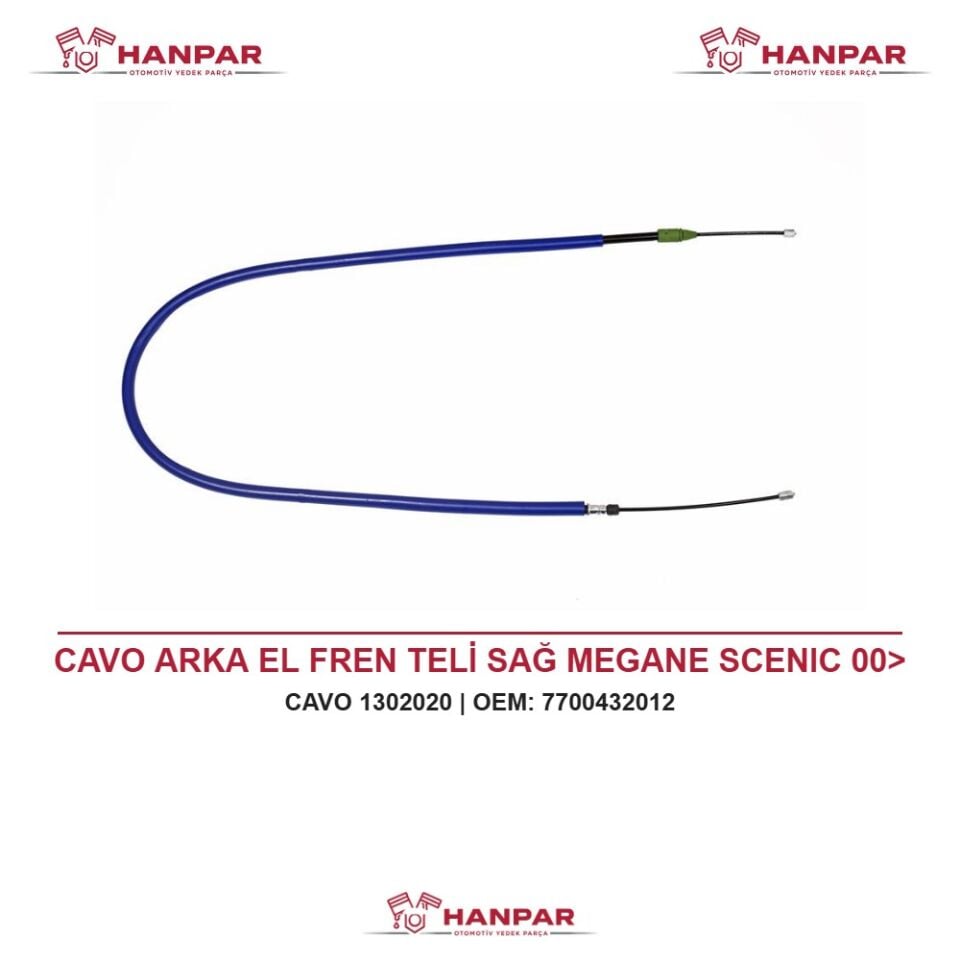 CAVO ARKA EL FREN TELİ SAĞ MEGANE SCENIC 00>