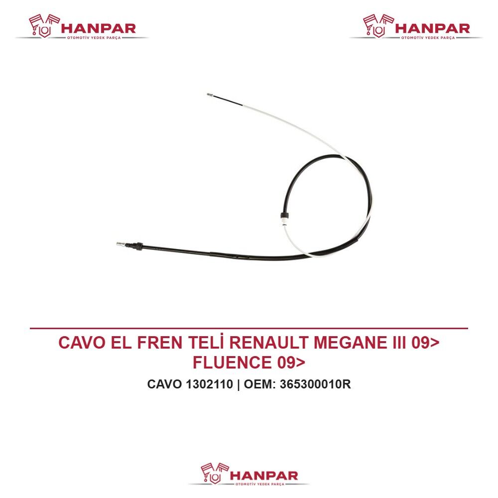 CAVO EL FREN TELİ RENAULT MEGANE III 09> FLUENCE 09>
