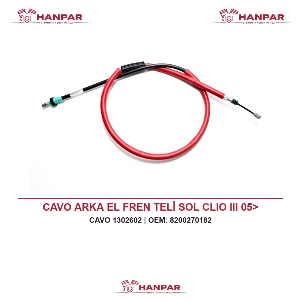 CAVO ARKA EL FREN TELİ SOL CLIO III 05>