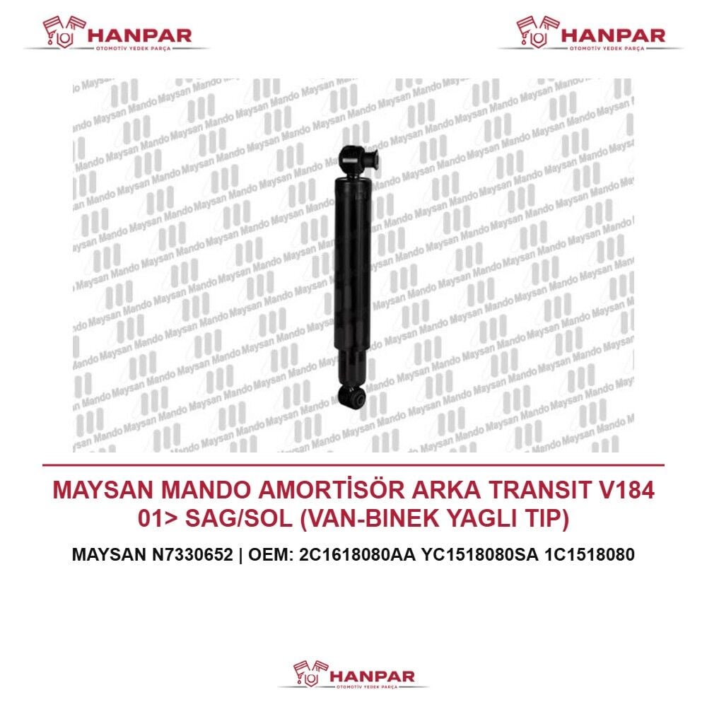 MAYSAN MANDO AMORTİSÖR ARKA TRANSIT V184 01> SAG/SOL (VAN-BINEK YAGLI TIP)