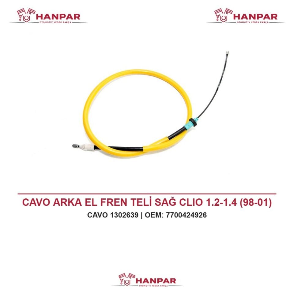 CAVO ARKA EL FREN TELİ SAĞ CLIO 1.2-1.4 (98-01)