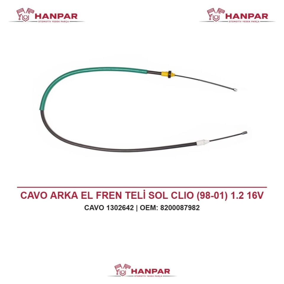 CAVO ARKA EL FREN TELİ SOL CLIO (98-01) 1.2 16V