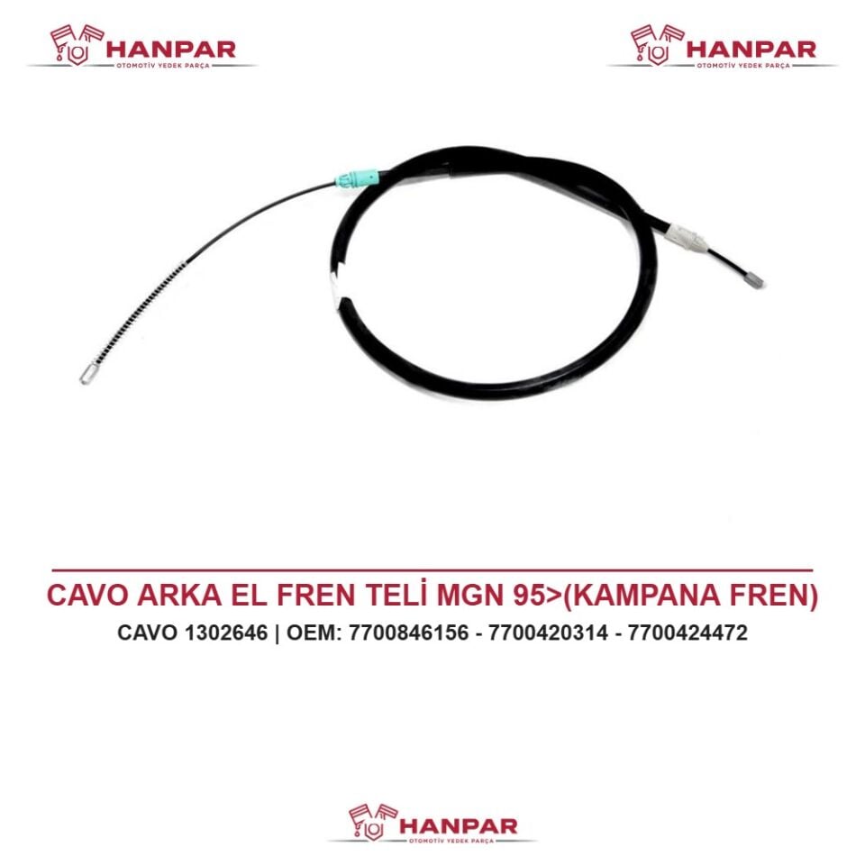 CAVO ARKA EL FREN TELİ MGN 95>(KAMPANA FREN)
