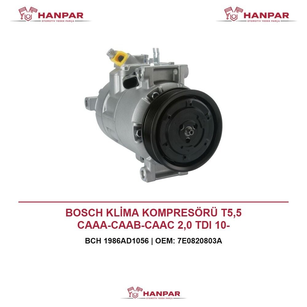 BOSCH KLİMA KOMPRESÖRÜ T5,5 CAAA-CAAB-CAAC 2,0 TDI 10-