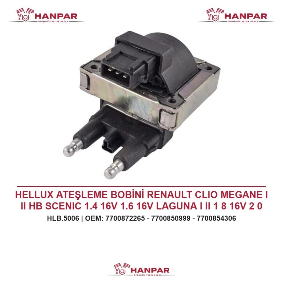HELLUX ATEŞLEME BOBİNİ RENAULT CLIO MEGANE I II HB SCENIC 1.4 16V 1.6 16V LAGUNA I II 1 8 16V 2 0 16V