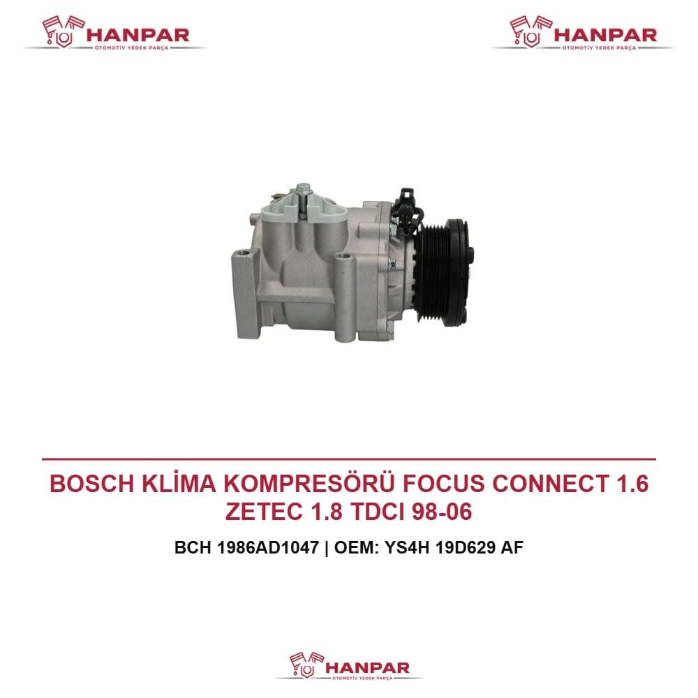 BOSCH KLİMA KOMPRESÖRÜ FOCUS CONNECT 1.6 ZETEC 1.8 TDCI 98-06