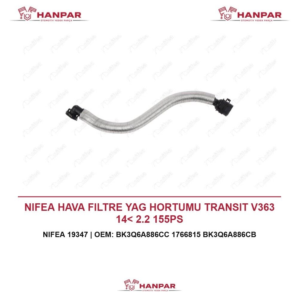 NIFEA HAVA FILTRE YAG HORTUMU TRANSIT V363 14< 2.2 155PS