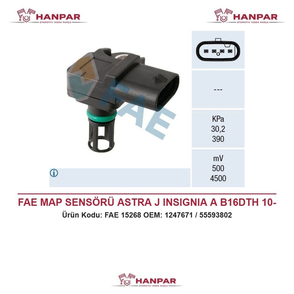 FAE MAP SENSÖRÜ ASTRA J INSIGNIA A B16DTH 10-
