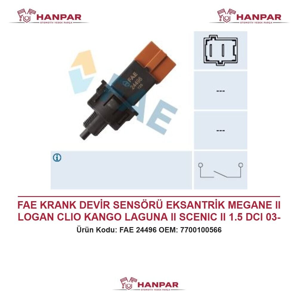 FAE KRANK DEVİR SENSÖRÜ EKSANTRİK MEGANE II LOGAN CLIO KANGO LAGUNA II SCENIC II 1.5 DCI 03-