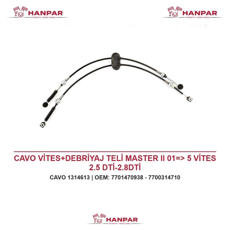 CAVO VİTES+DEBRİYAJ TELİ MASTER II 01=> 5 VİTES 2.5 DTİ-2.8DTİ
