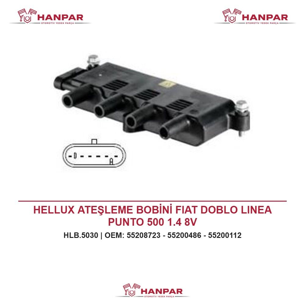 HELLUX ATEŞLEME BOBİNİ FIAT DOBLO LINEA PUNTO 500 1.4 8V