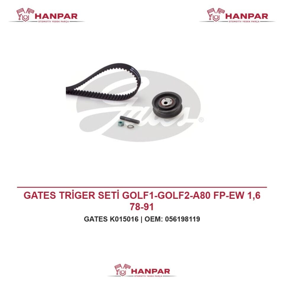 GATES TRİGER SETİ GOLF1-GOLF2-A80 FP-EW 1,6 78-91