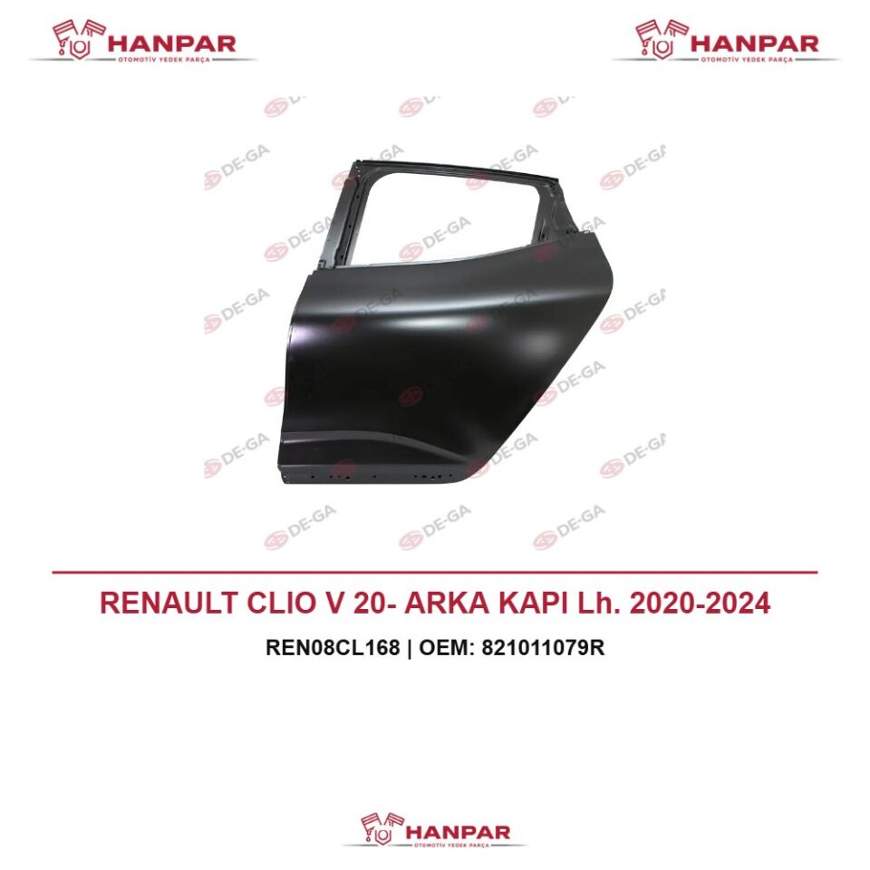 RENAULT CLIO V 20- ARKA KAPI Lh. 2020-2024