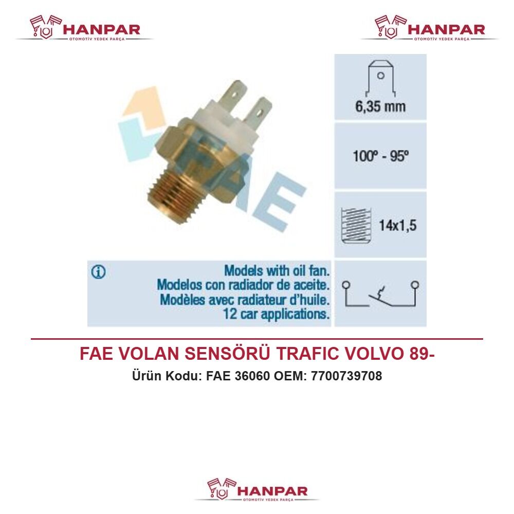 FAE VOLAN SENSÖRÜ TRAFIC VOLVO 89-